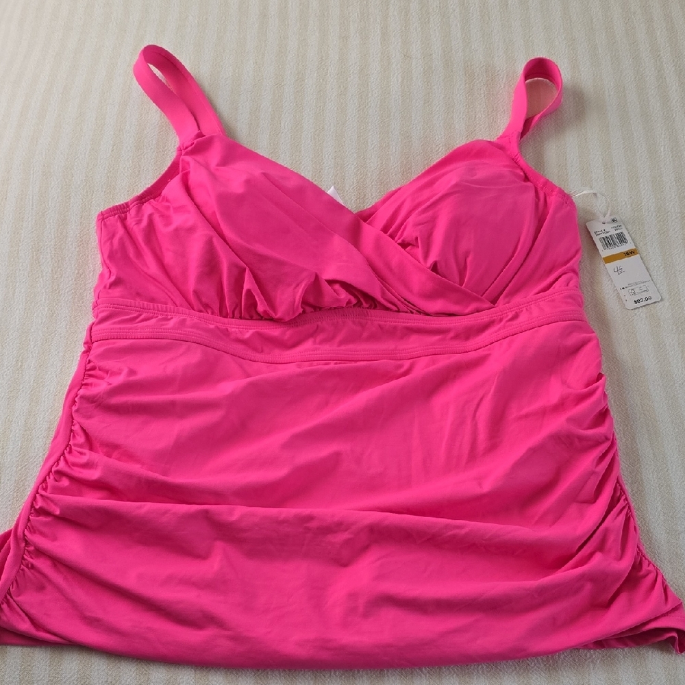 Anne Cole Hot Pink Swim Top